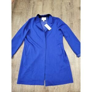 Carolina Belle‎ Montreal NWT Royal Blue Collared Duster Jacket/Coat Size XL